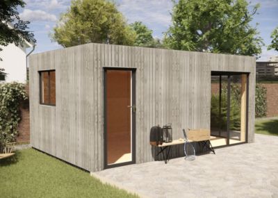 Extension maison en bois en bois 5,5 x 3,5 x 2,7 m