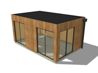 Extension maison en bois en bois 5,5 x 3,5 x 2,7 m