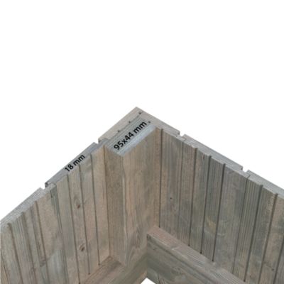 Extension pour serre Palmako Emilia bois autoclave gris 4m²