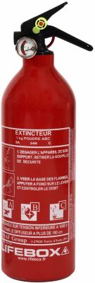 Extincteur poudre ABC 1 kg Lifebox avec manomètre