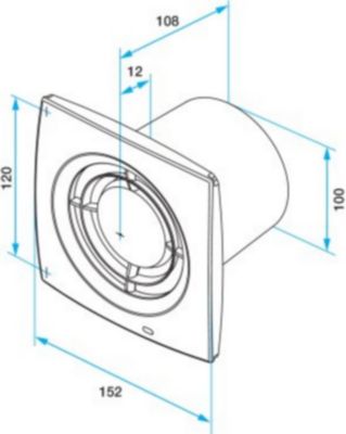 Extracteur d'air ponctuel Aldes ø100 mm 7m²