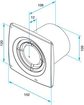 Extracteur d'air VMC Ø100 mm extra-plat et silencieux, Aldes Design
