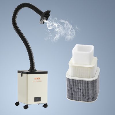 Extracteur fumee soudage 150W, filtre 3 couches, debit 332 m3/h, compact, pour soudure et gravure