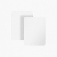 Extrémité adhésive vinyle blanche pour lamelle 3 x 4 cm