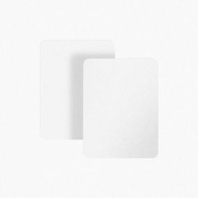 Extrémité adhésive vinyle blanche pour lamelle 3 x 4 cm