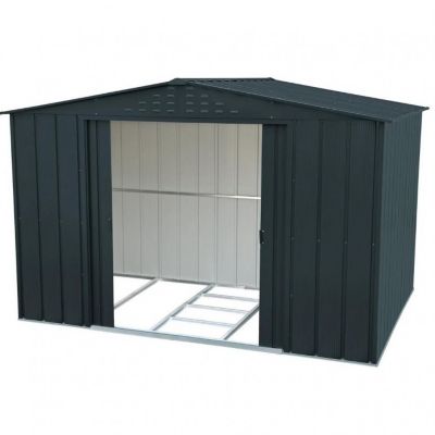 ezooza Abri de jardin en métal Top Shed 322 x 243 x 209 cm Gris anthracite
