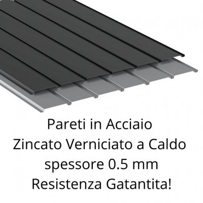 Ezooza Abri en métal Palladium Duramax 8'x6' à Deux portes 196,5 x 199 x 229 cm Couleur Gris