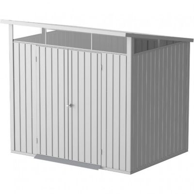 Ezooza Abri en métal Palladium Duramax 8'x6' à Deux portes 196,5 x 199 x 229 cm Couleur Gris