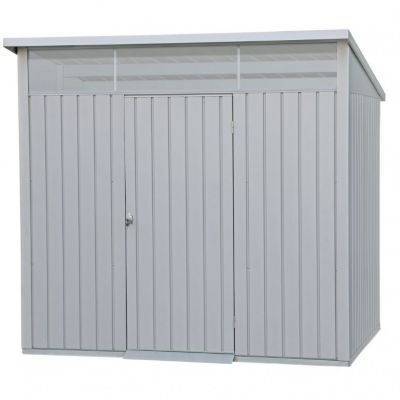 Ezooza Abri en métal Palladium Duramax 8'x6' à une porte 196,5 x 199 x 229 cm Couleur Gris