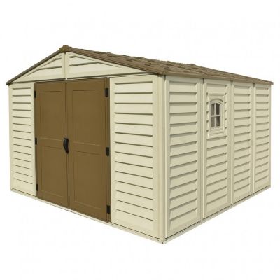 ezooza WoodBrige Plus Abri de Jardin en PVC 325 x 326 x 233 cm Beige et Marron