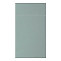 Façade de cuisine 1 porte et façade 1 tiroir GoodHome Stevia vert mat l. 39,7 x H. 71,5 cm