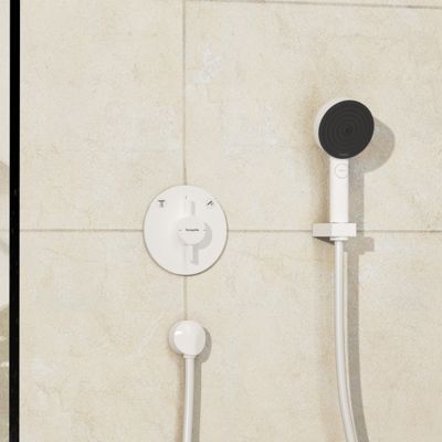 Façade douche encastrée mécanique HANSGROHE DuoTurn S Blanc mat