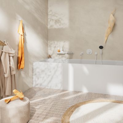 Façade douche encastrée mécanique HANSGROHE DuoTurn S Blanc mat