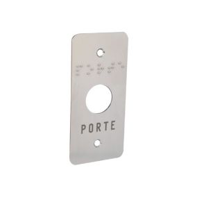 Façade Inox Gravée Porte Pour Bouton De Sortie 85x40mm - Tfac03-b - Golmar