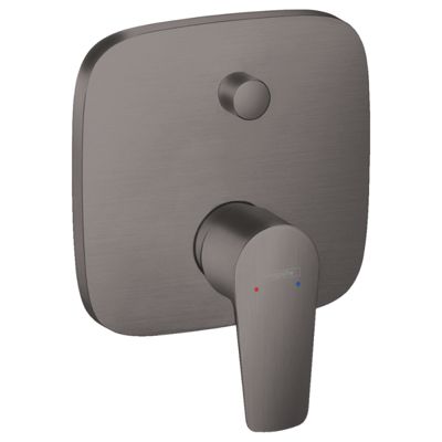 Façade mitigeur bain douche encastré 2 sorties HANSGROHE Talis E noir chromé brossé