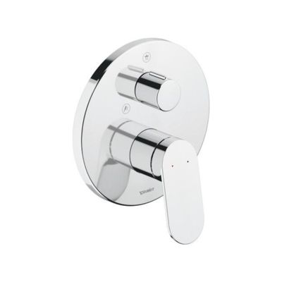 Façade robinet encastré 2 sorties DURAVIT Wave avec inverseur chromé brillant