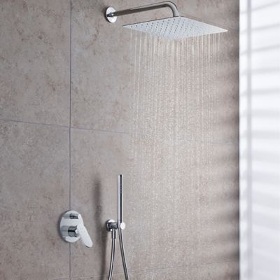 Façade robinet encastré 2 sorties DURAVIT Wave avec inverseur chromé brillant