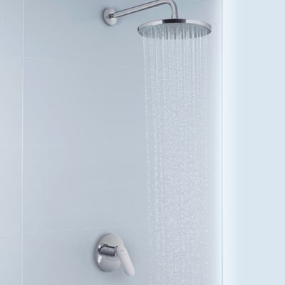 Façade robinet encastré 2 sorties DURAVIT Wave sans inverseur chromé brillant + corps encastré