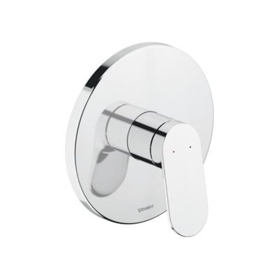 Façade robinet encastré 2 sorties DURAVIT Wave sans inverseur chromé brillant
