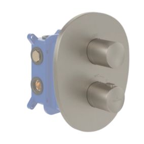Façade thermostatique 2 voies VILLEROY ET BOCH Antao Brushed Nickel Matt + corps encastré