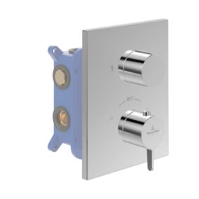 Façade thermostatique 2 voies VILLEROY ET BOCH Conum Chrome + corps encastré