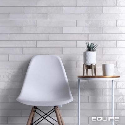 Faïence Effet Zellige Blanc MANACOR 6,5x40 cm White | Castorama