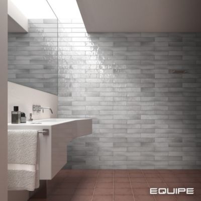Faïence Effet Zellige Gris MANACOR 6,5x40 cm mercury grey | Castorama