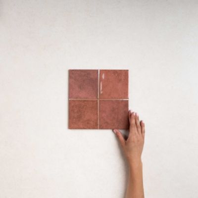 Faïence Effet Zellige Rouge CHAOUEN 10x10 cm Carmine