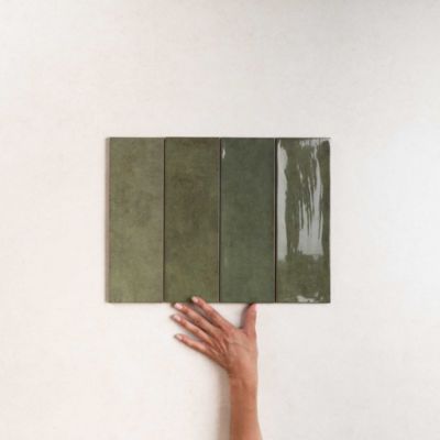 Faïence Effet Zellige Vert CINQUE TERRE Emerald 10x30cm