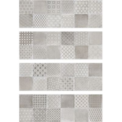 Faïence Piemonte Décor Piemonte Grey  60 x 20cm  ( vendu par boite de  1,2 m² )