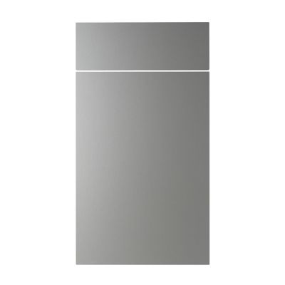 Façade de cuisine 1 porte 1 tiroir Ice inox L. 40 cm