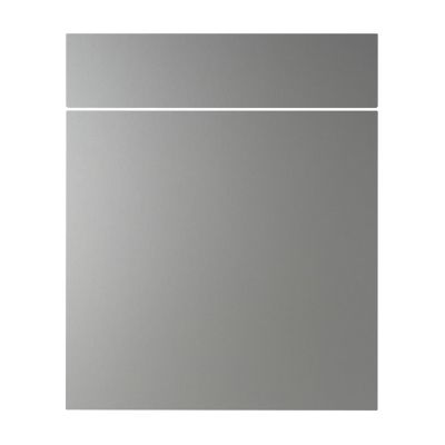 Façade de cuisine 1 porte 1 tiroir Ice inox L. 60 cm