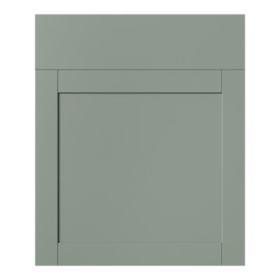 Façade de cuisine 1 porte et 1 tiroir Ash vert sauge l.60 cm x H.72 cm GoodHome