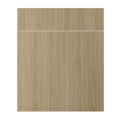Façade de cuisine 1 porte et 1 tiroir Elcot effet chêne l.59,7 x H.71,5 cm GoodHome