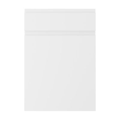Façade de cuisine 1 porte et 1 tiroir Garcinia blanc mat l. 49,7 x H. 71,5 cm GoodHome