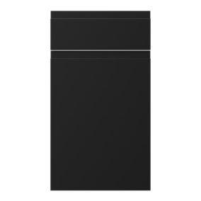 Façade de cuisine 1 porte et 1 tiroir Garcinia noir mat l. 39,7 x H. 71,5 cm GoodHome