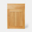 Façade de cuisine 1 porte et façade 1 tiroir GoodHome Verbena chêne massif l. 49.7 cm x H. 71.5 cm