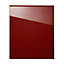 Façade de cuisine 1 porte Globe rouge l. 60 x h. 57,6 cm