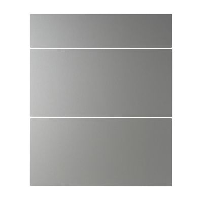 Façade de cuisine 1 tiroir 2 casseroliers inox Ice 60 cm