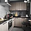 Façade de cuisine 1 tiroir et 2 casseroliers Chia décor chêne gris l. 50 cm x H. 72 cm GoodHome