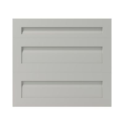 Façade de cuisine 1 tiroir et 2 casseroliers Garcinia gris ciment mat l. 80 cm x H. 72 cm GoodHome