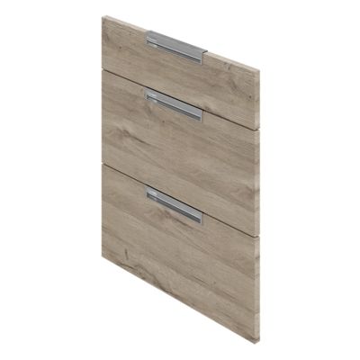 Façade de cuisine 1 tiroir et 2 casseroliers Pachira décor chêne l. 60 cm x H. 72 cm GoodHome