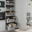 Façade de cuisine 3 tiroirs et 1 casserolier Garcinia gris ciment mat l. 50 cm x H. 72 cm GoodHome