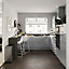 Façade de cuisine 3 tiroirs et 1 casserolier GoodHome Alisma Gris l. 39.7 cm x H. 71.5 cm