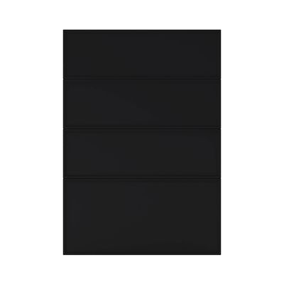 Façade de cuisine 3 tiroirs et 1 casserolier GoodHome Pasilla Noir l. 49.7 cm x H. 71.5 cm