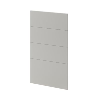 Façade de cuisine 3 tiroirs et 1 casserolier GoodHome Stevia gris mat l. 39,7 x H. 71,5 cm