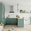 Façade de cuisine 3 tiroirs et 1 casserolier GoodHome Stevia vert l. 49,7 x H. 71,5 cm