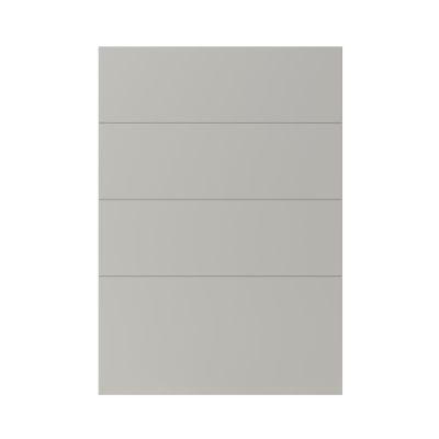 Façade de cuisine 3 tiroirs et 1 casserolier Stevia gris mat l. 50 cm x H. 72 cm GoodHome