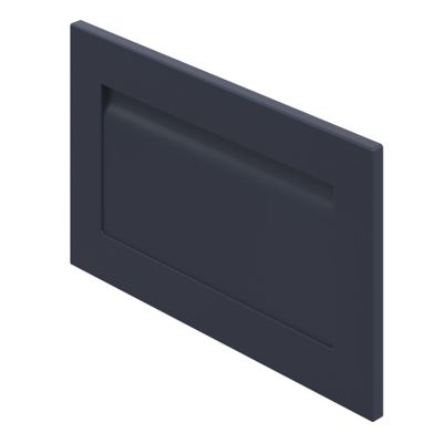 Façade de cuisine pour caisson hotte / casserolier GoodHome Garcinia bleu mat l. 59.7 cm x H. 35.6 cm