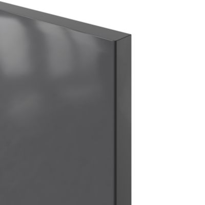 Façade tiroir Stevia gris anthracite brillant L. 100 cm x H. 34 cm Caraway Innovo GoodHome vendue par 2